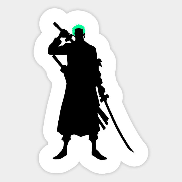 Zoro Silhouette Sticker by AnotherOne